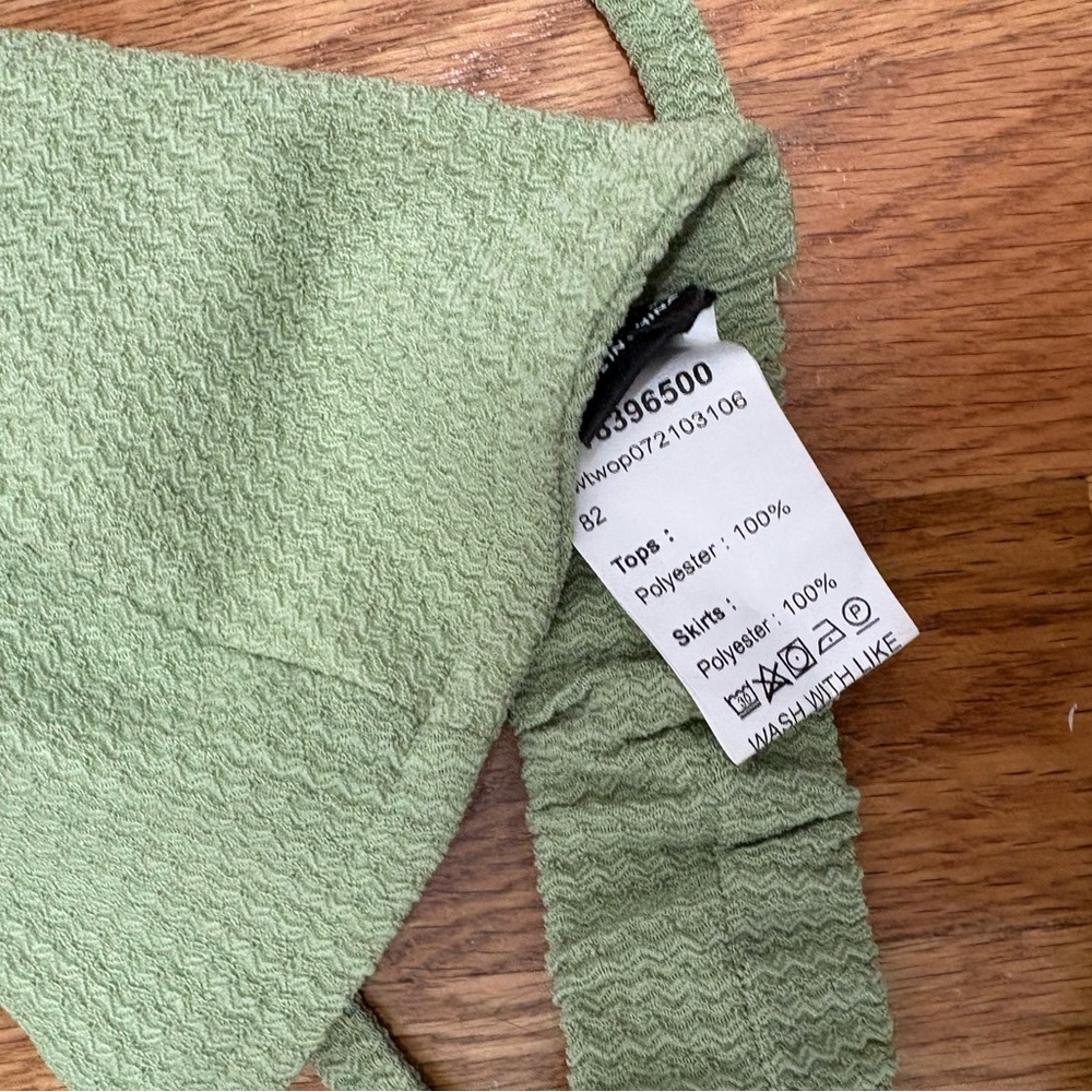 Green Ribbed Bikini Set - Picture 2 of 3